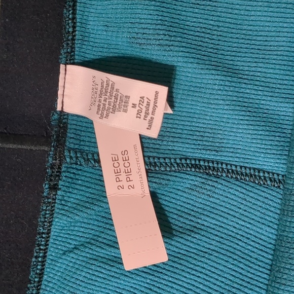 VICTORIA'S SECRET Thermal Long Pajama Set Green Buffalo Check NWT Sz Small - Picture 7 of 12